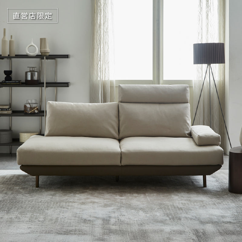 コスターナ 3人掛けソファ ブロンズゴールド脚 幅198cm