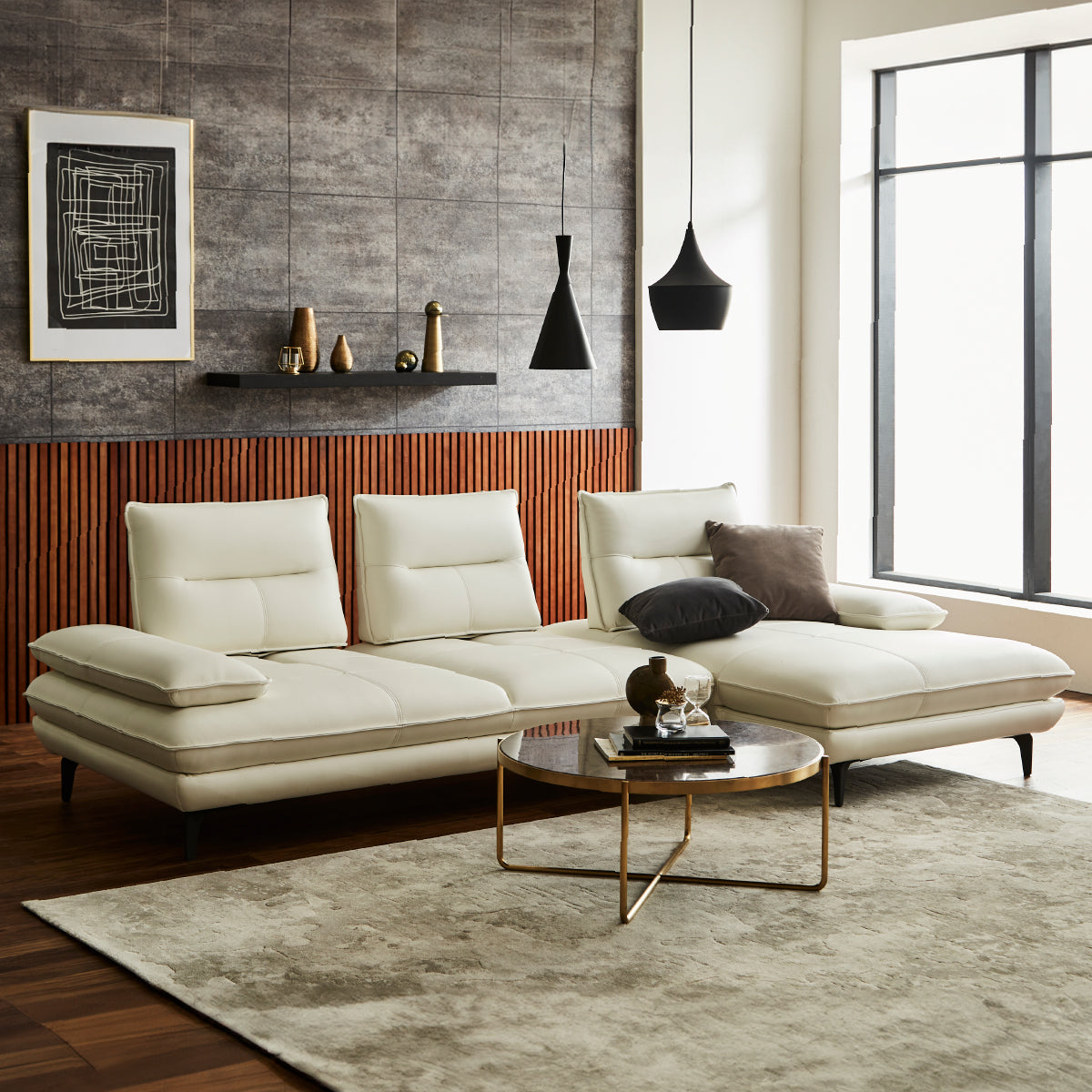 アレクス カウチソファ 幅281cm