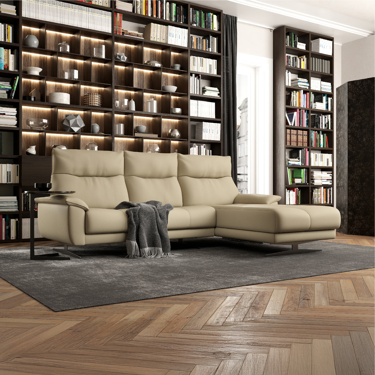 ライベラA ステン脚 カウチソファ