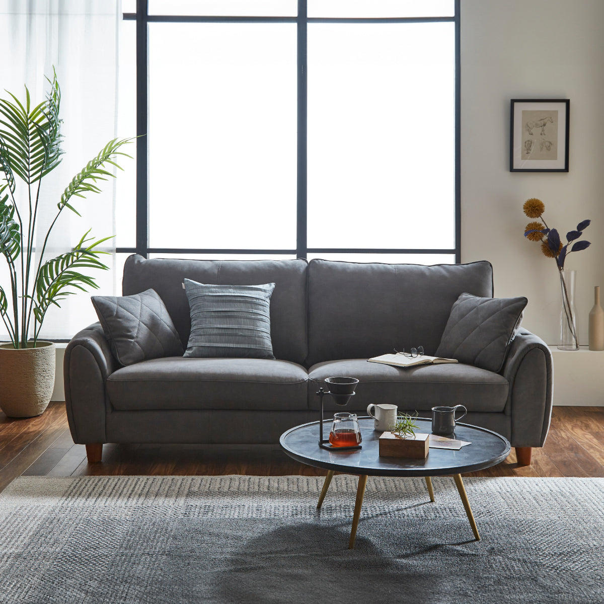 ヘンリー 3人掛けソファ 幅206cm