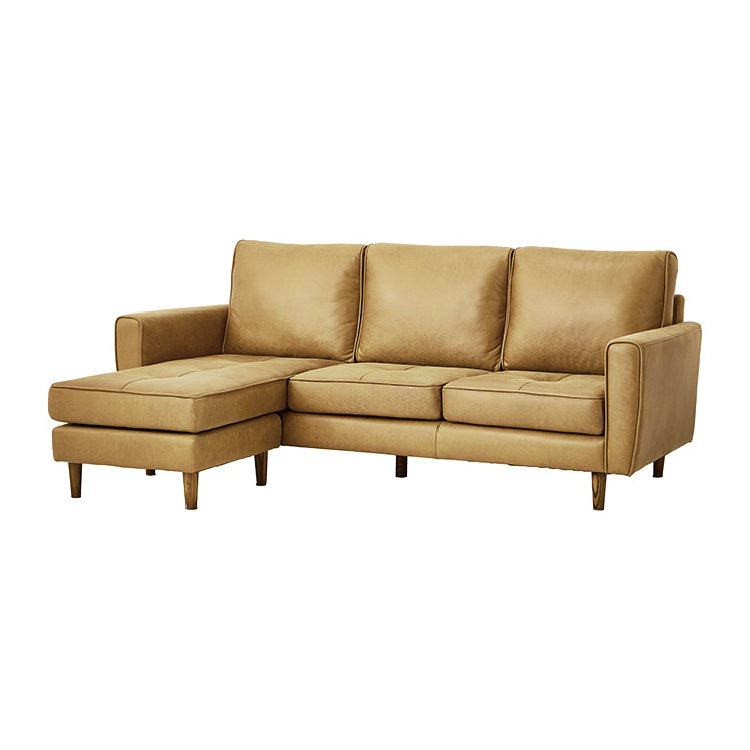 コンパクトなお部屋でも快適な本格カウチソファ。カラー:クラフトベージュ