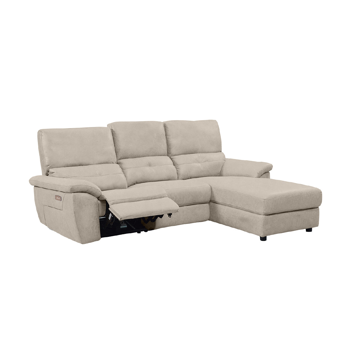 ドラゴ 左電動カウチソファ 幅242cm