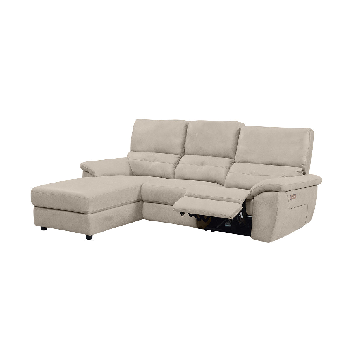 ドラゴ 右電動カウチソファ 幅242cm