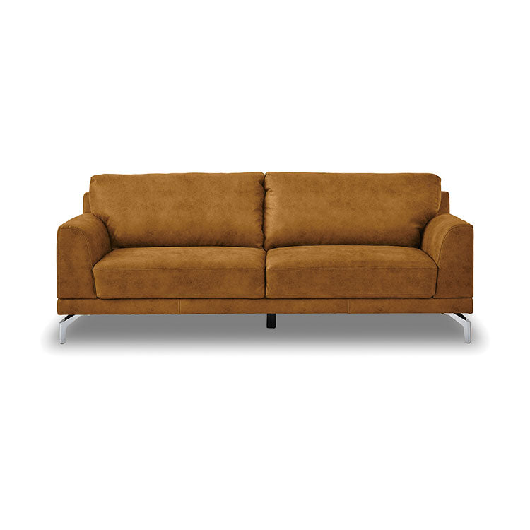 重厚且つ高級感が漂う大型の3人掛けソファ。