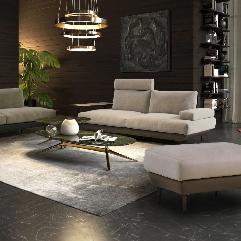 コスターナ 3人掛けソファ ブロンズゴールド脚 幅198cm