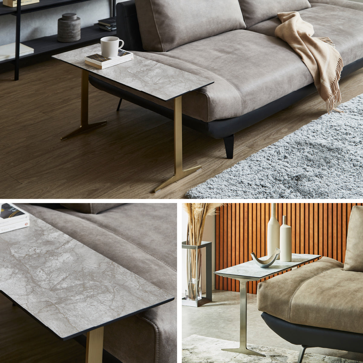 イタレーヌ サイドテーブル ブリッジ脚