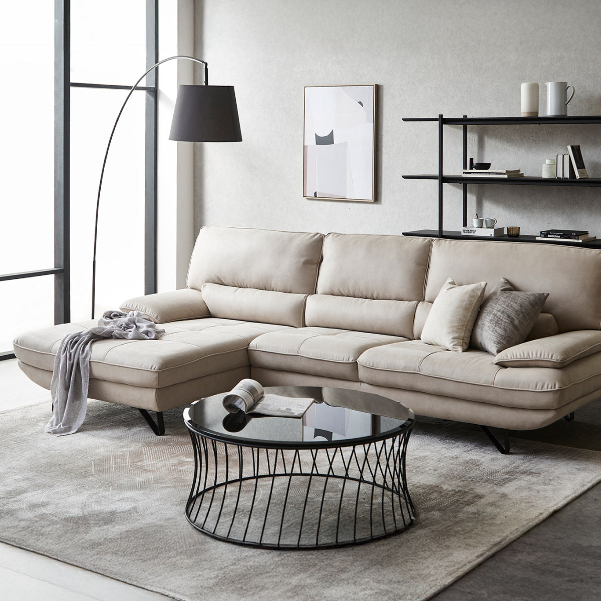 ムラーノ 右スモールカウチソファ 幅240cm