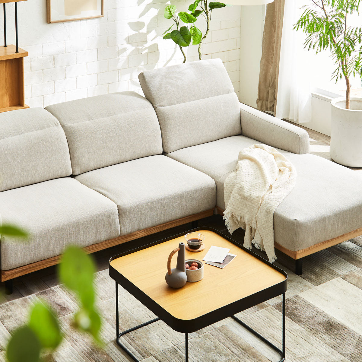 バレンナ 左スモールカウチソファ 幅241cm