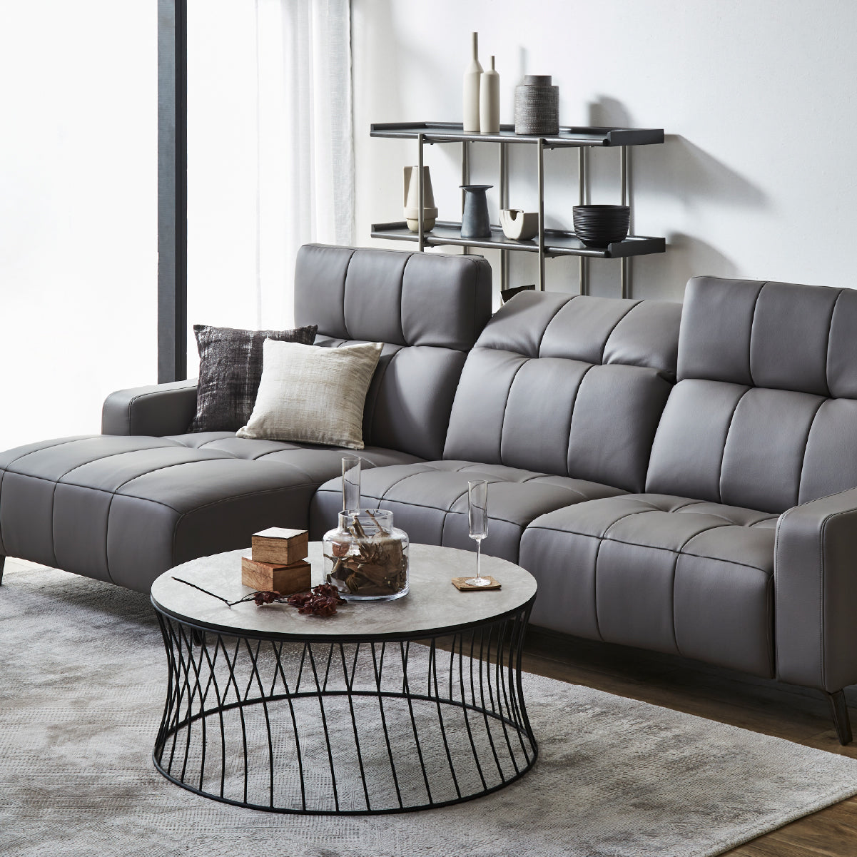 バザードⅡ 右スモールカウチソファ 幅240cm