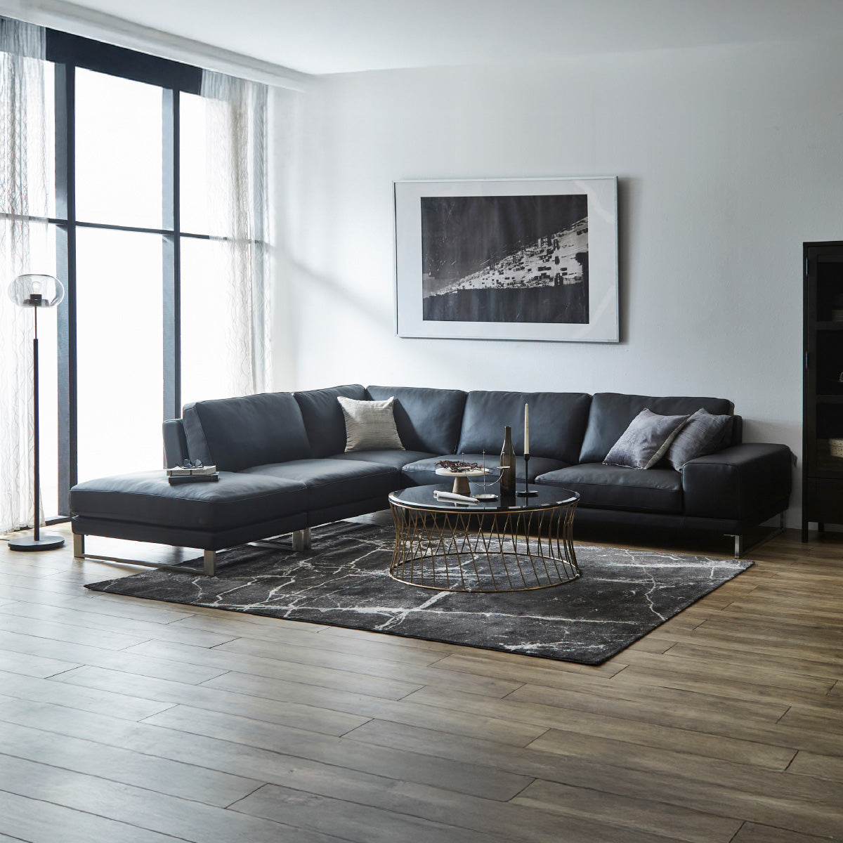 ラベンナ 右カウチソファ 幅305cm