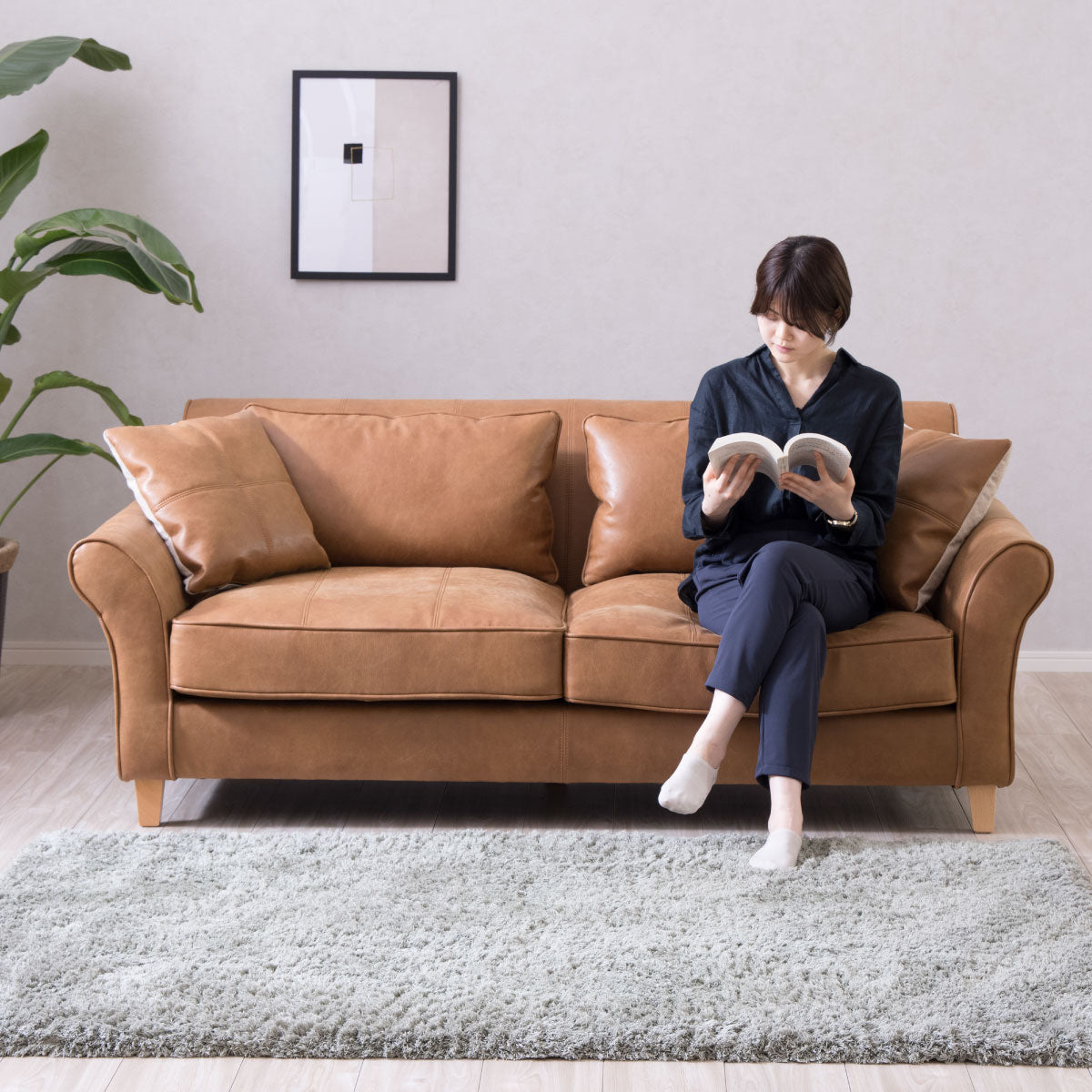 カザル 3人掛けソファ 幅198cm