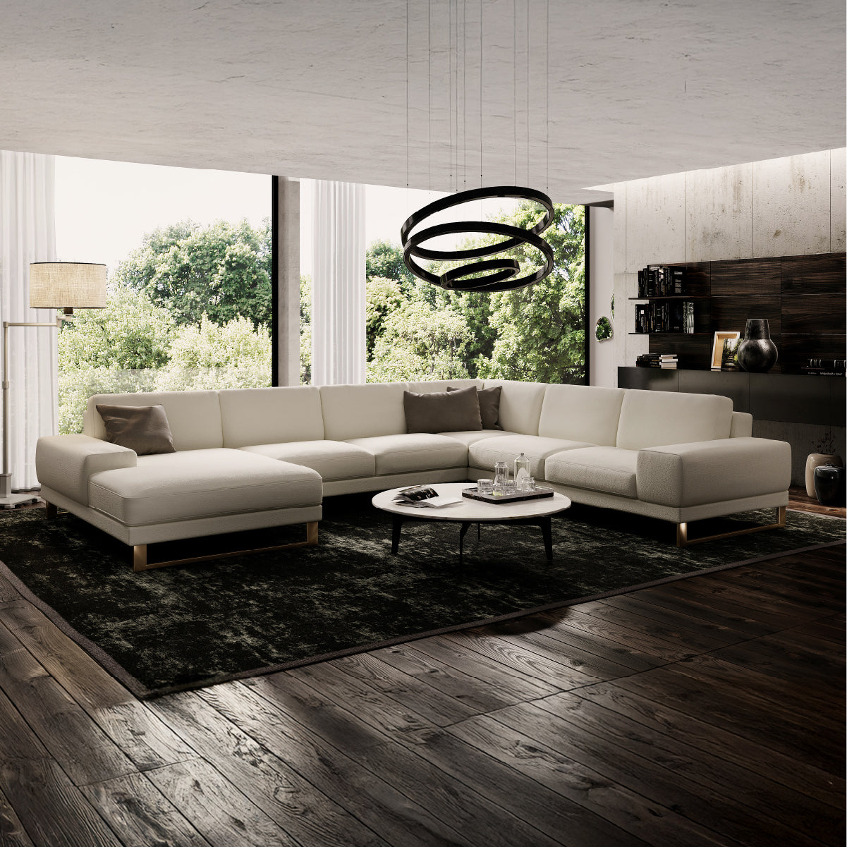 ラベンナLX 左コーナーソファ 幅377cm