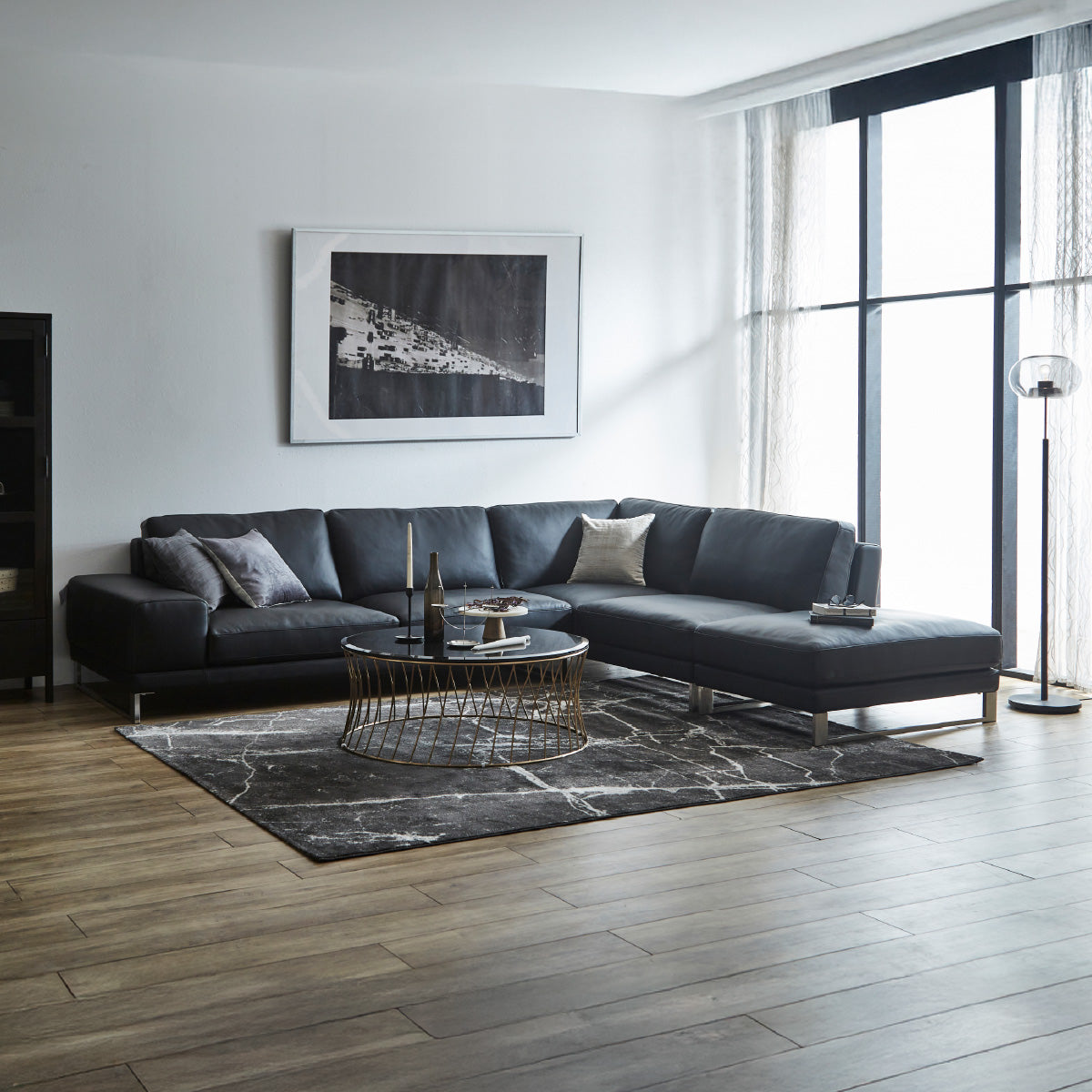 ラベンナ 左カウチソファ 幅305cm