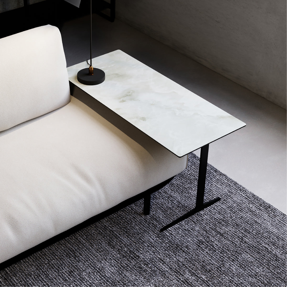 カルゴ サイドテーブル フロストマーブル