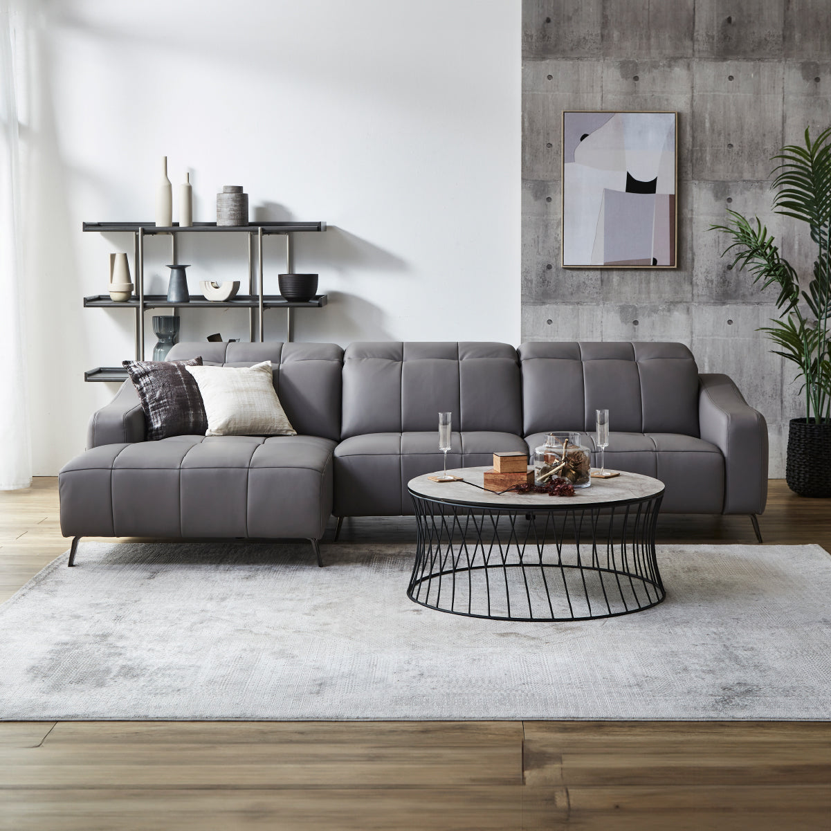 バザードⅡ 右スモールカウチソファ 幅240cm