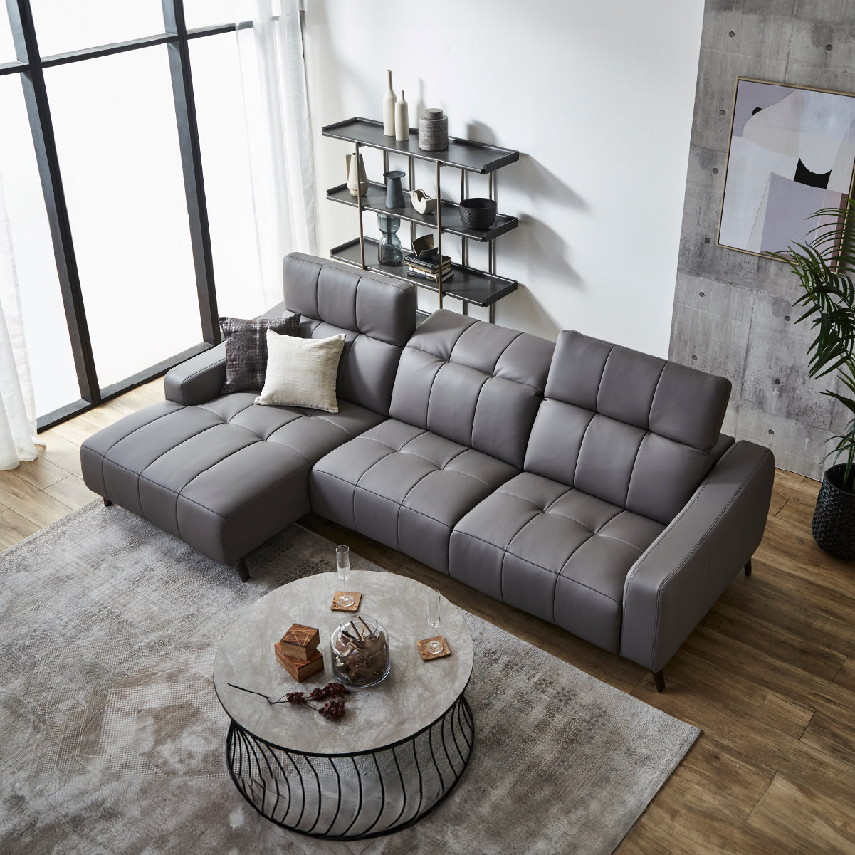 バザードⅡ 右スモールカウチソファ 幅240cm