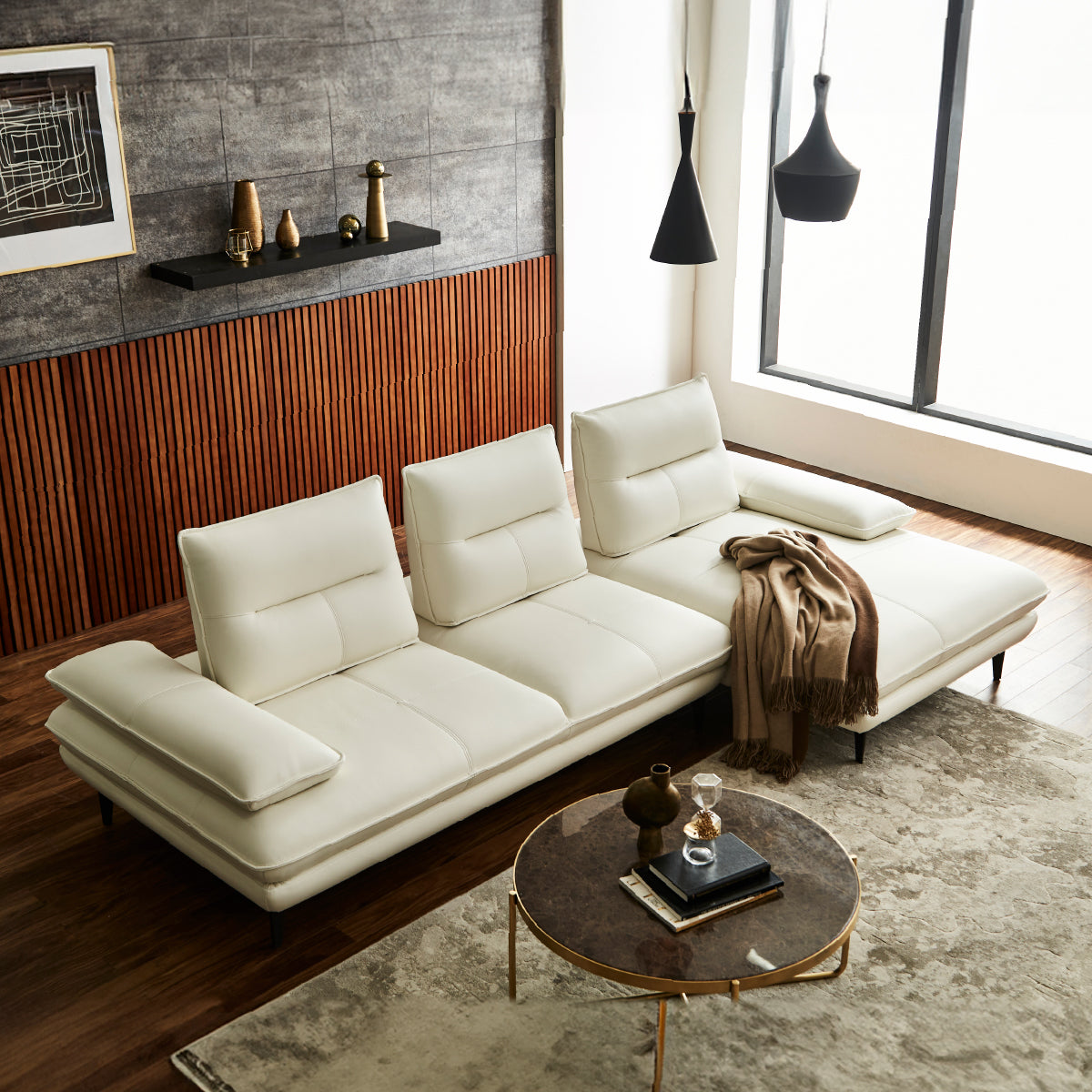 アレクス カウチソファ 幅281cm