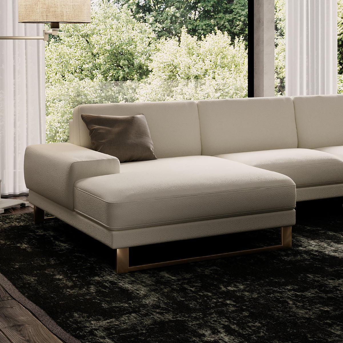 ラベンナLX 左コーナーソファ 幅377cm