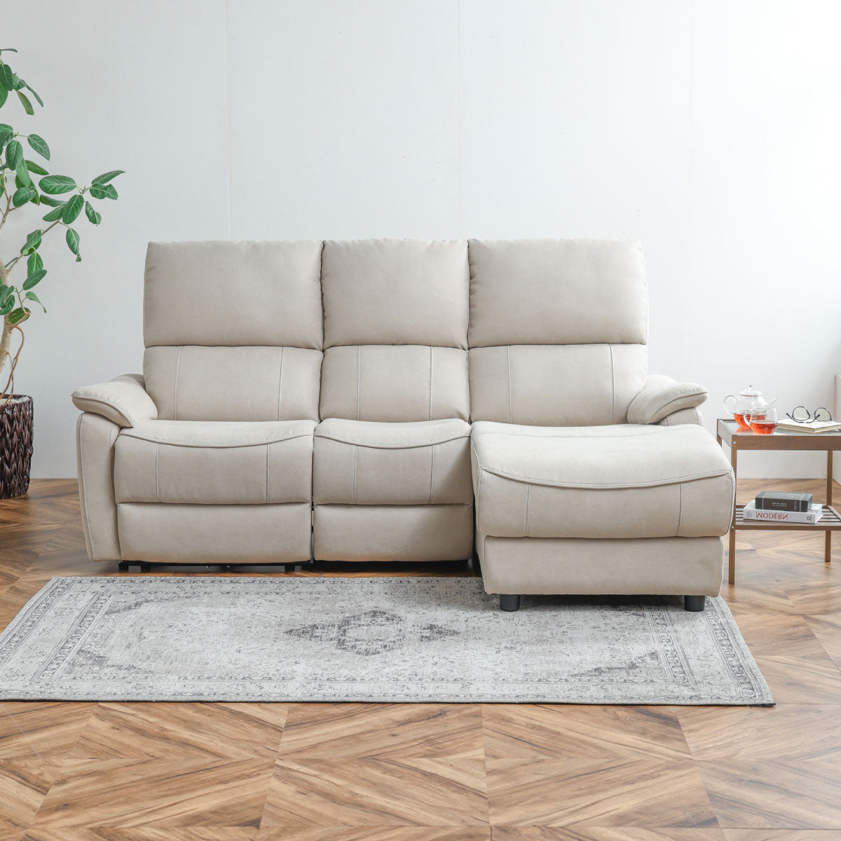 ジャグ 左電動カウチソファ 幅195cm