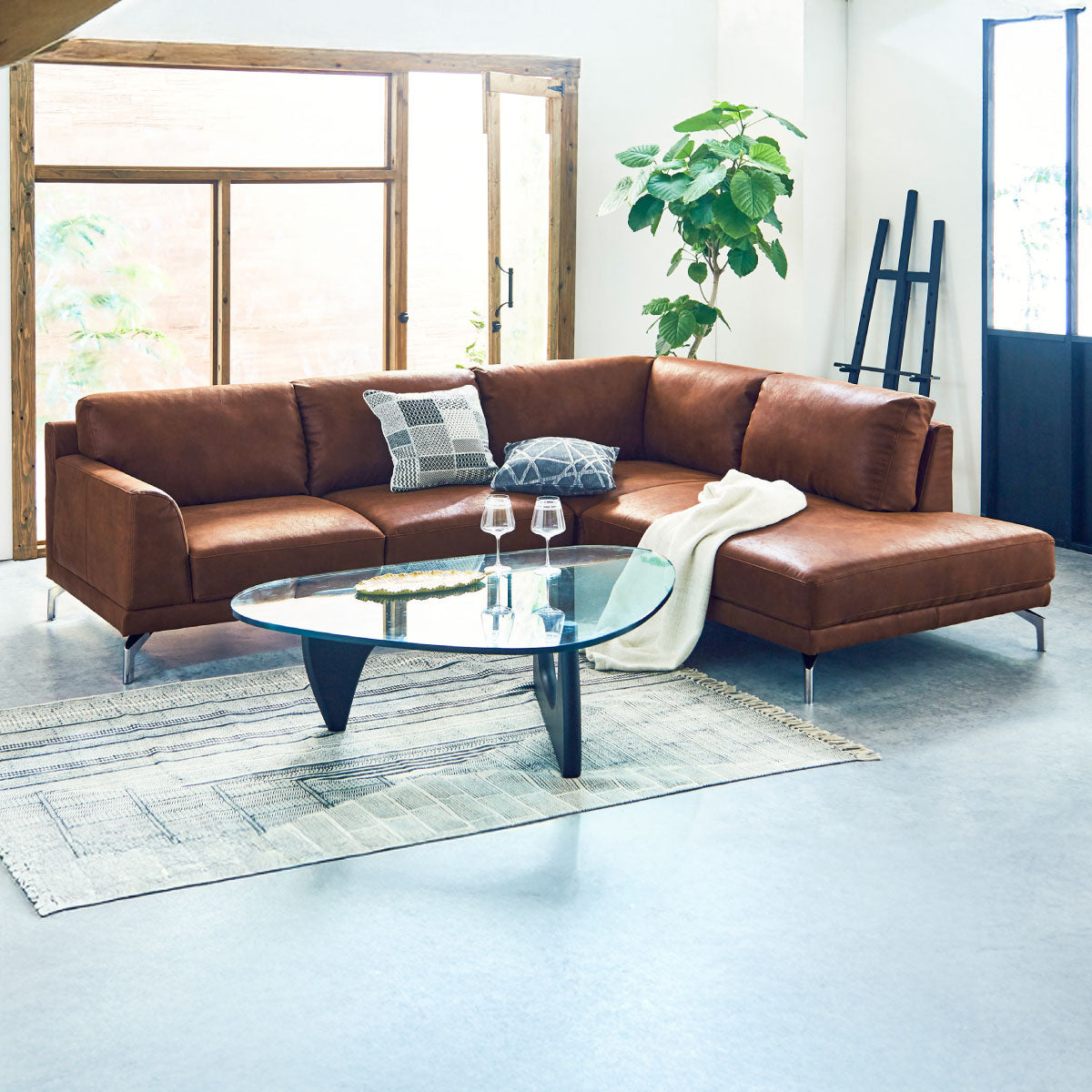 ロンバルディア 左カウチソファ 幅250cm