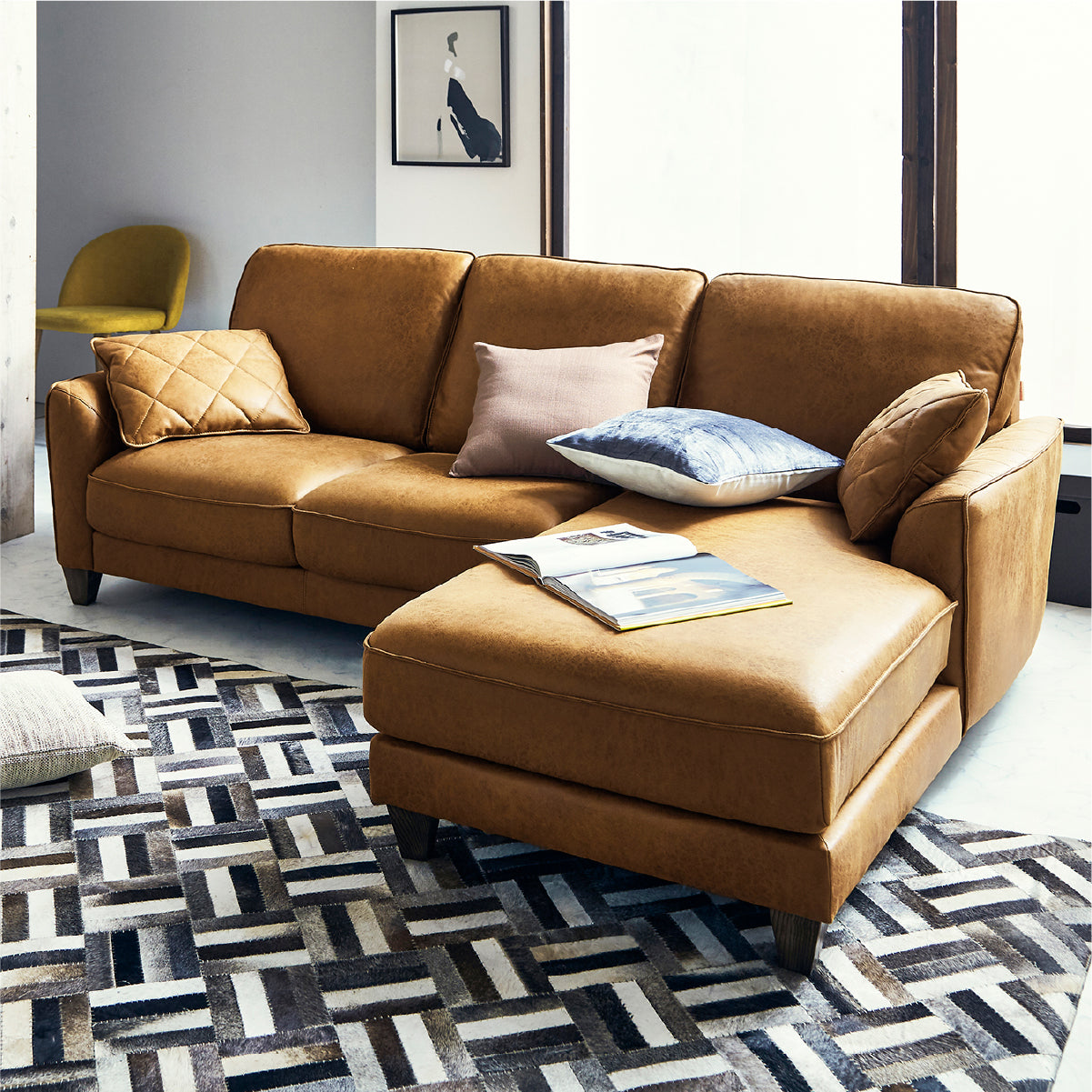 コロンバスⅡ 左ビッグカウチソファ 幅250cm