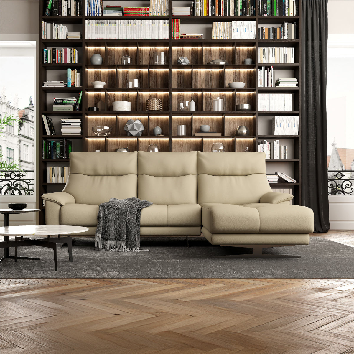 ライベラA ステン脚 カウチソファ