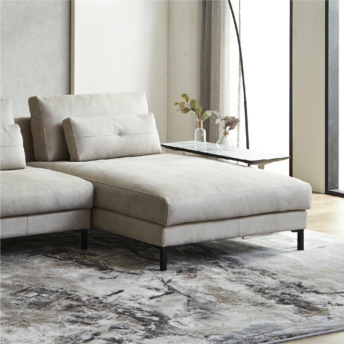 アデルーナ シェーズソファ 幅100cm