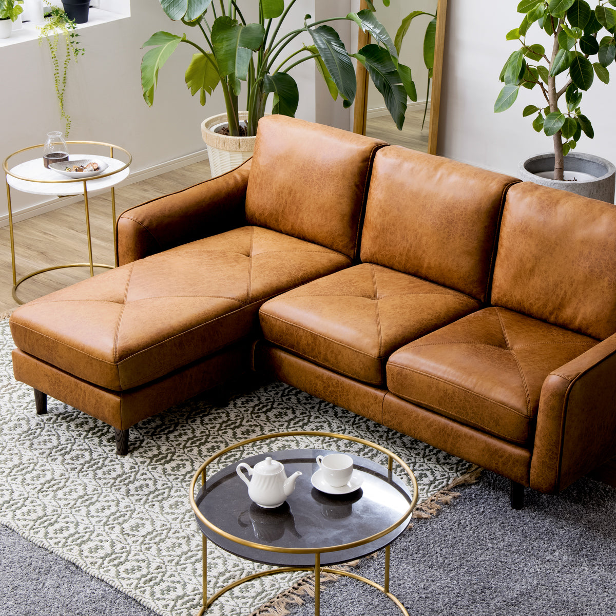 カローレ カウチソファ 幅202cm