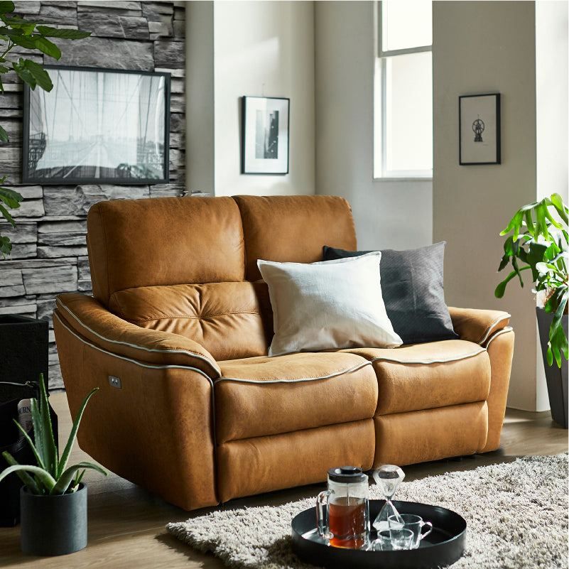 バッジオ 2人掛け電動ソファ幅142cm