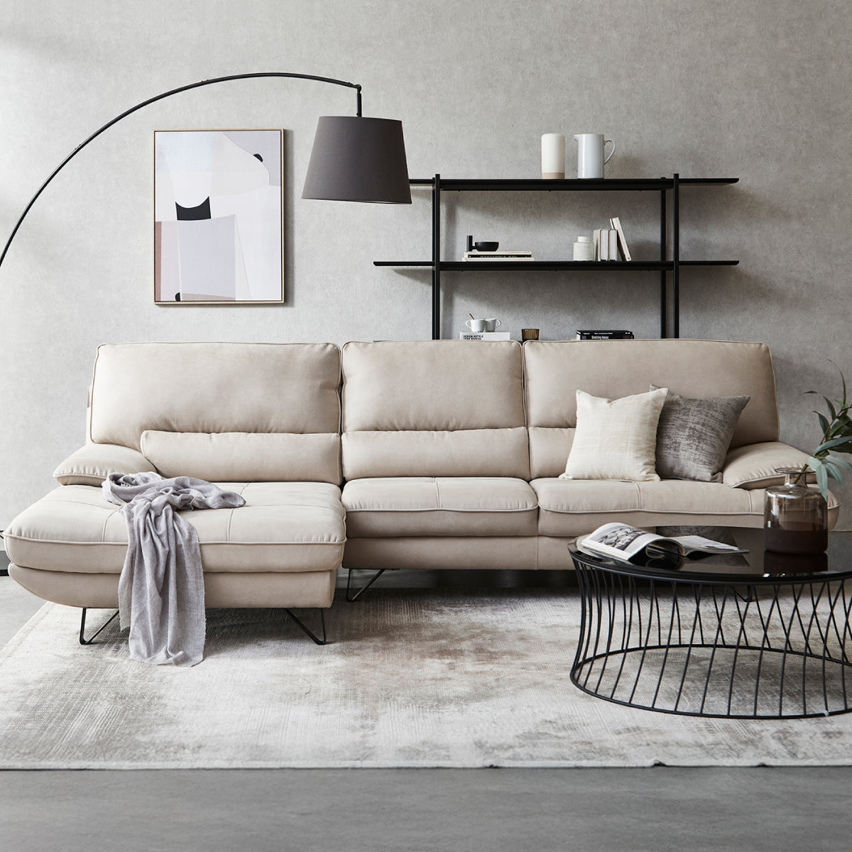 ムラーノ 右スモールカウチソファ 幅240cm