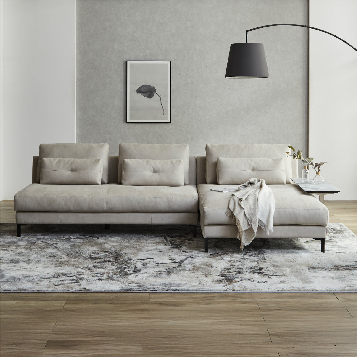 アデルーナ シェーズソファ 幅100cm