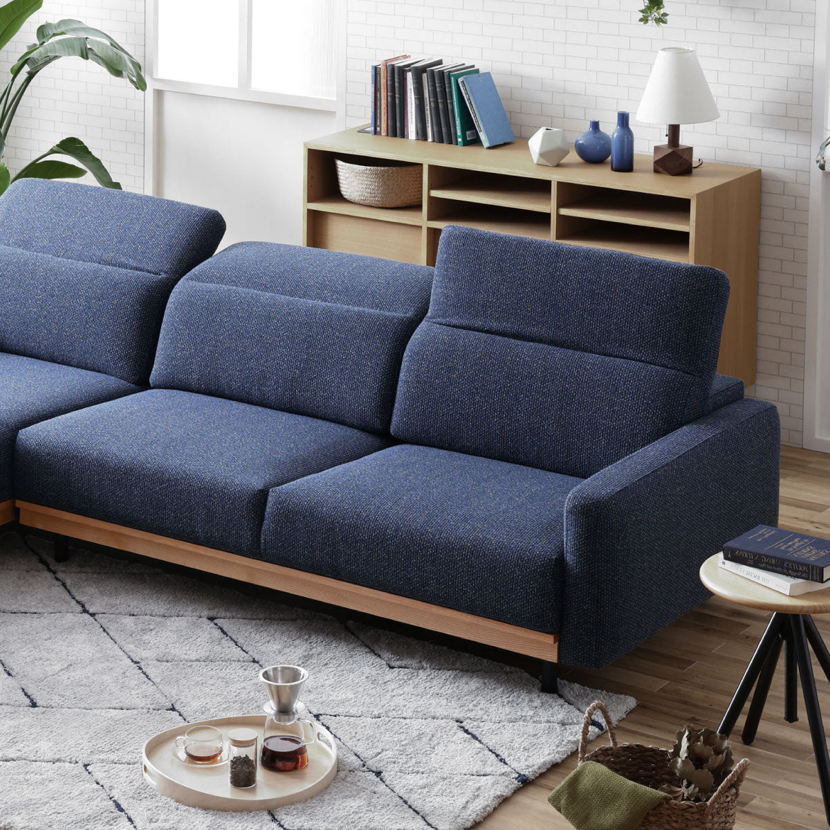 バレンナ 右スモールカウチソファ 幅241cm