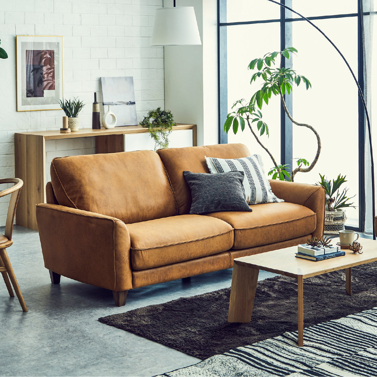 ベルトーネ 3人掛けスモールソファ 幅185cm