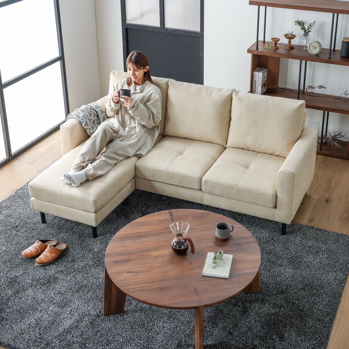 ソラン　カウチソファ　幅189cm