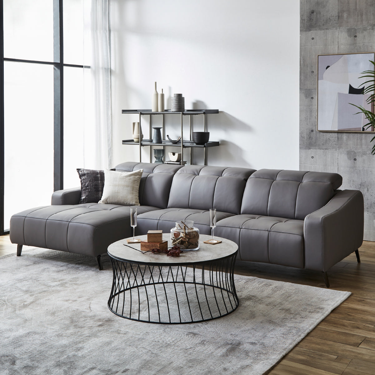 バザードⅡ　右スモールカウチソファ　幅240cm