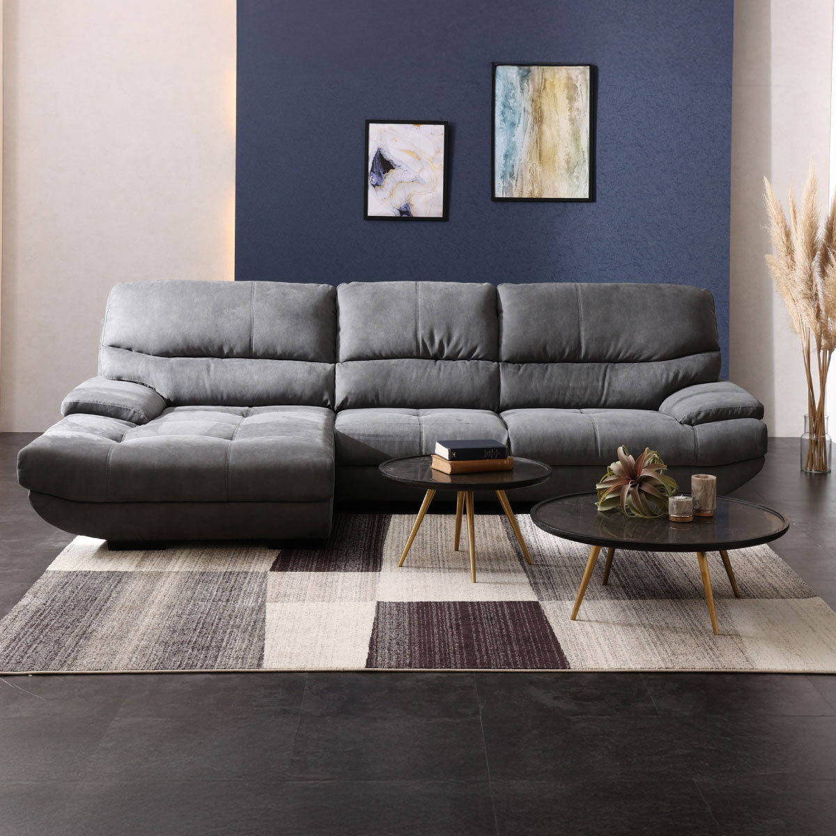 メーダ　右カウチソファ　幅279cm