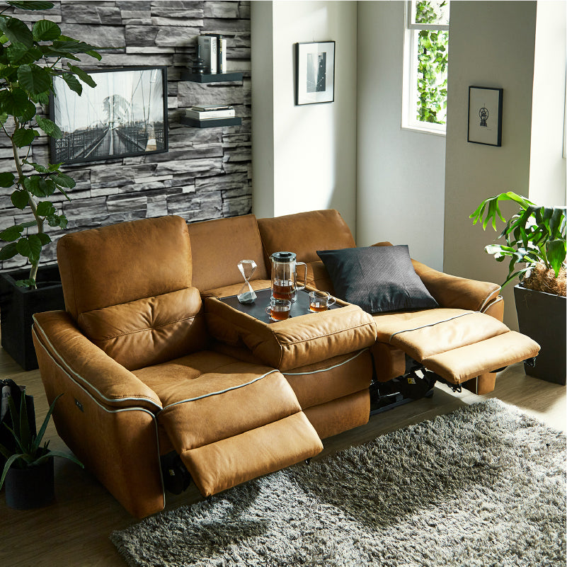 バッジオ　3人掛け電動ソファ幅190cm