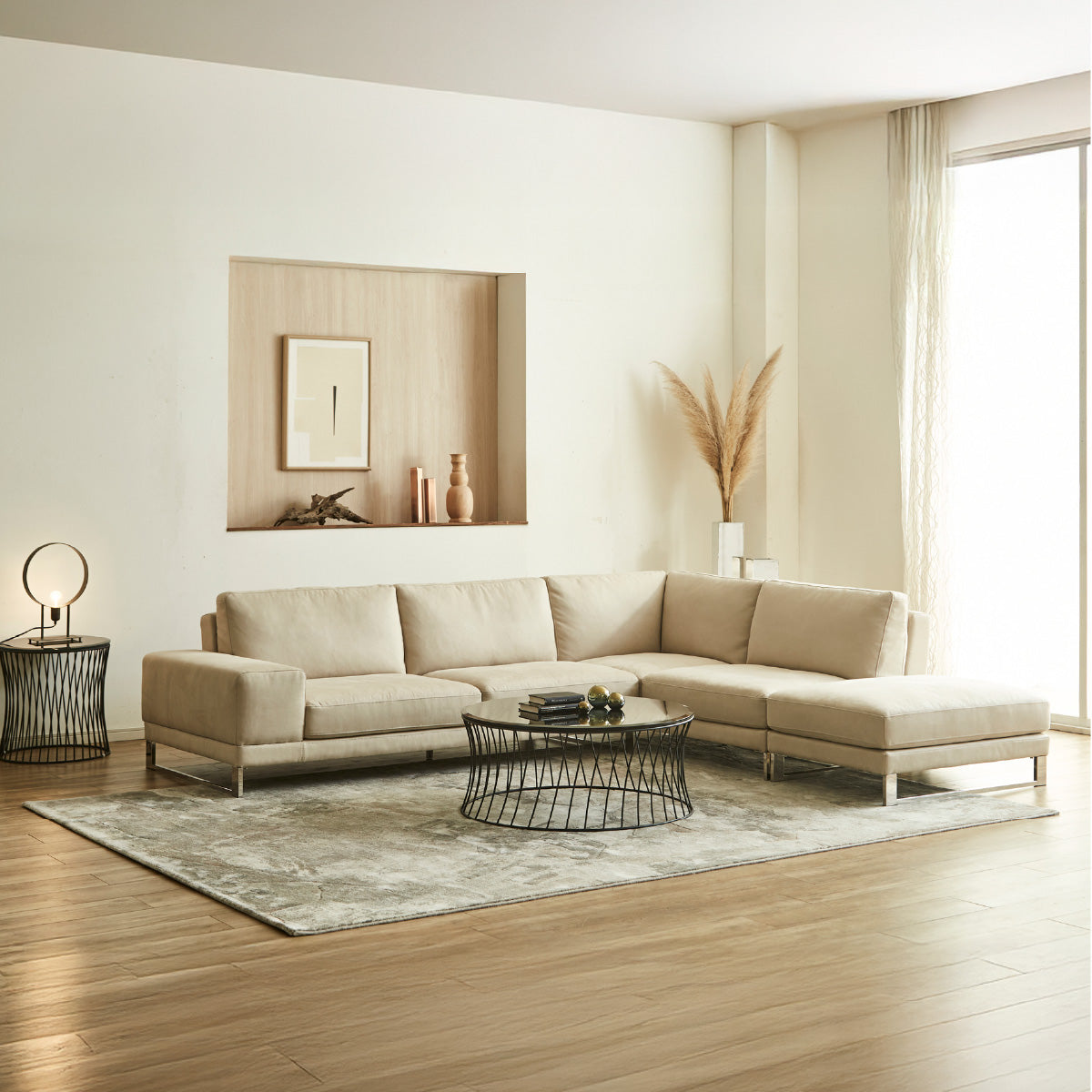 ラベンナ　左カウチソファ　幅305cm