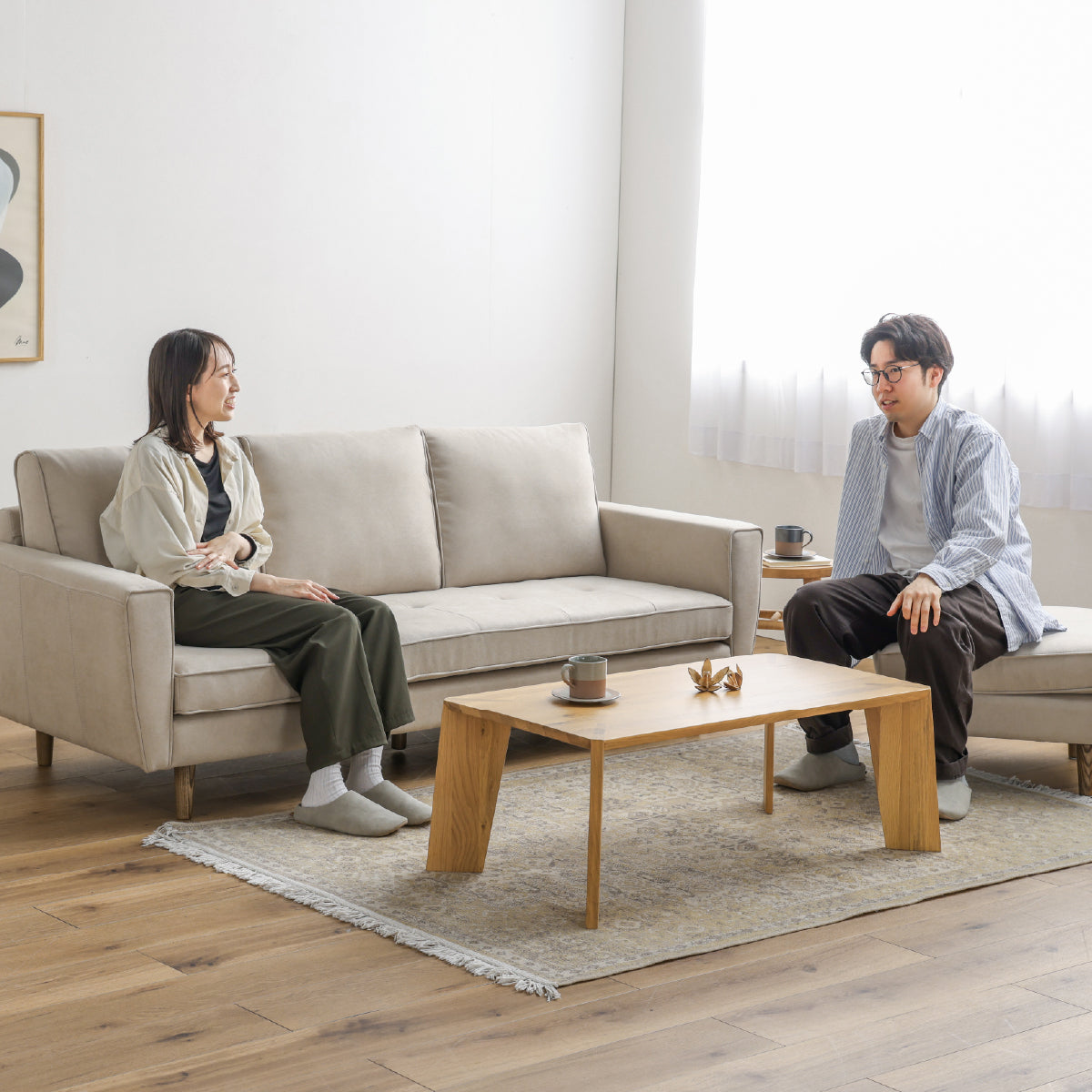 フリー　カウチソファ　幅199cm