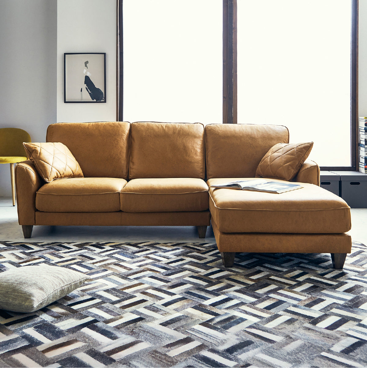 コロンバスⅡ　左カウチソファ　幅219cm