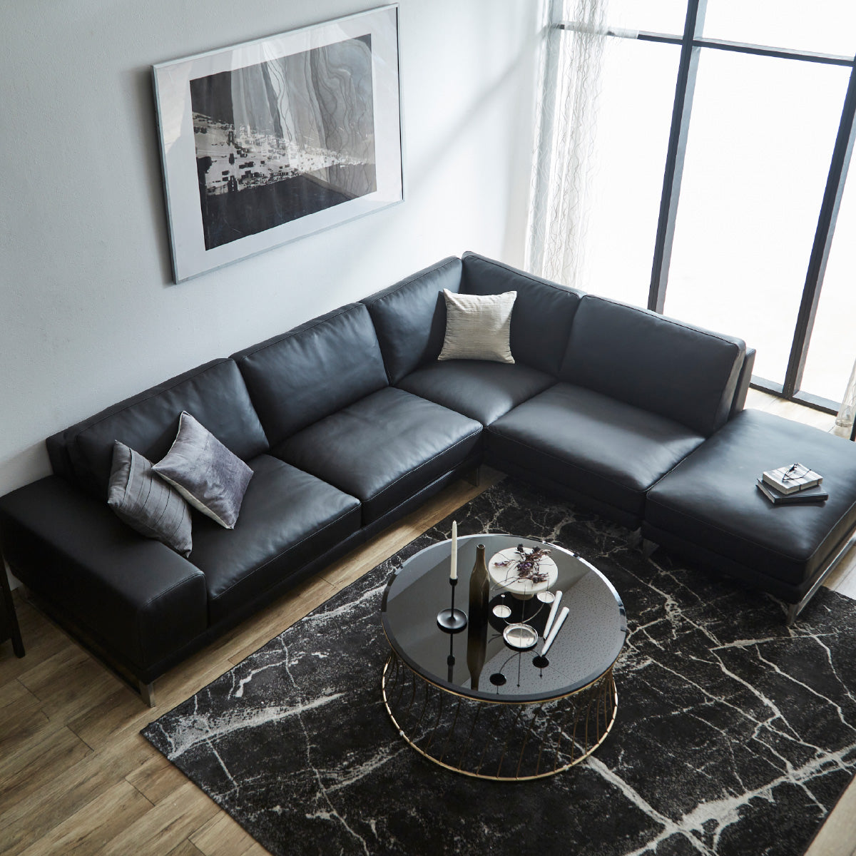 ラベンナ　左カウチソファ　幅305cm