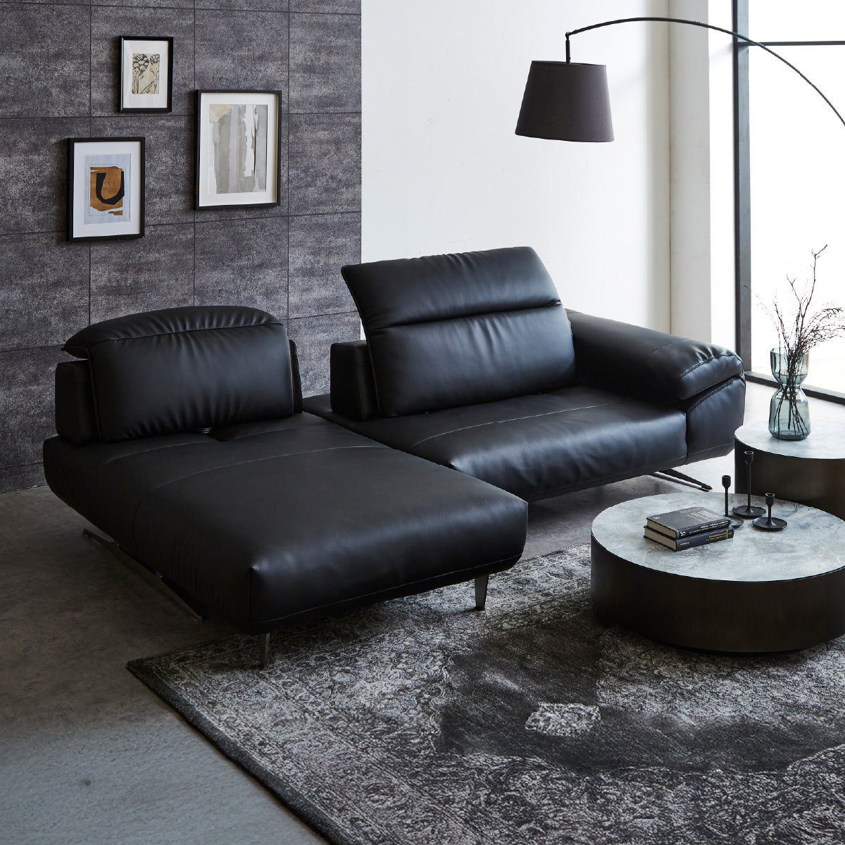 ロニーダス　右スモールカウチソファ　幅239cm