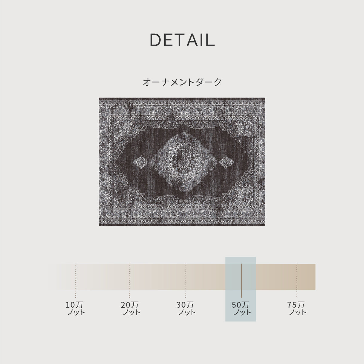 ラグ　オーナメントダーク