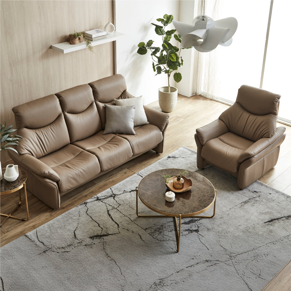 モナート 3人掛けソファ 幅198cm