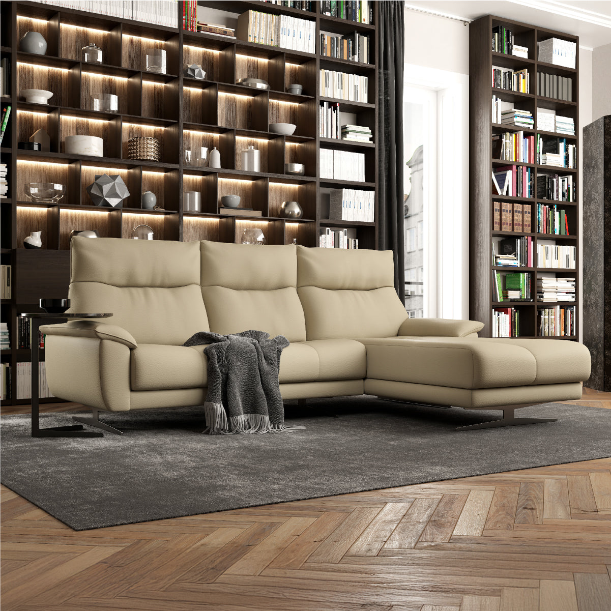 ライベラA ステン脚 カウチソファ