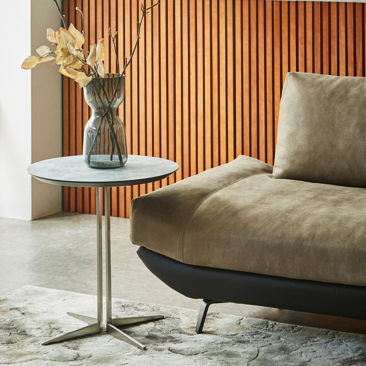 イタレーヌ サイドテーブル ラウンド脚