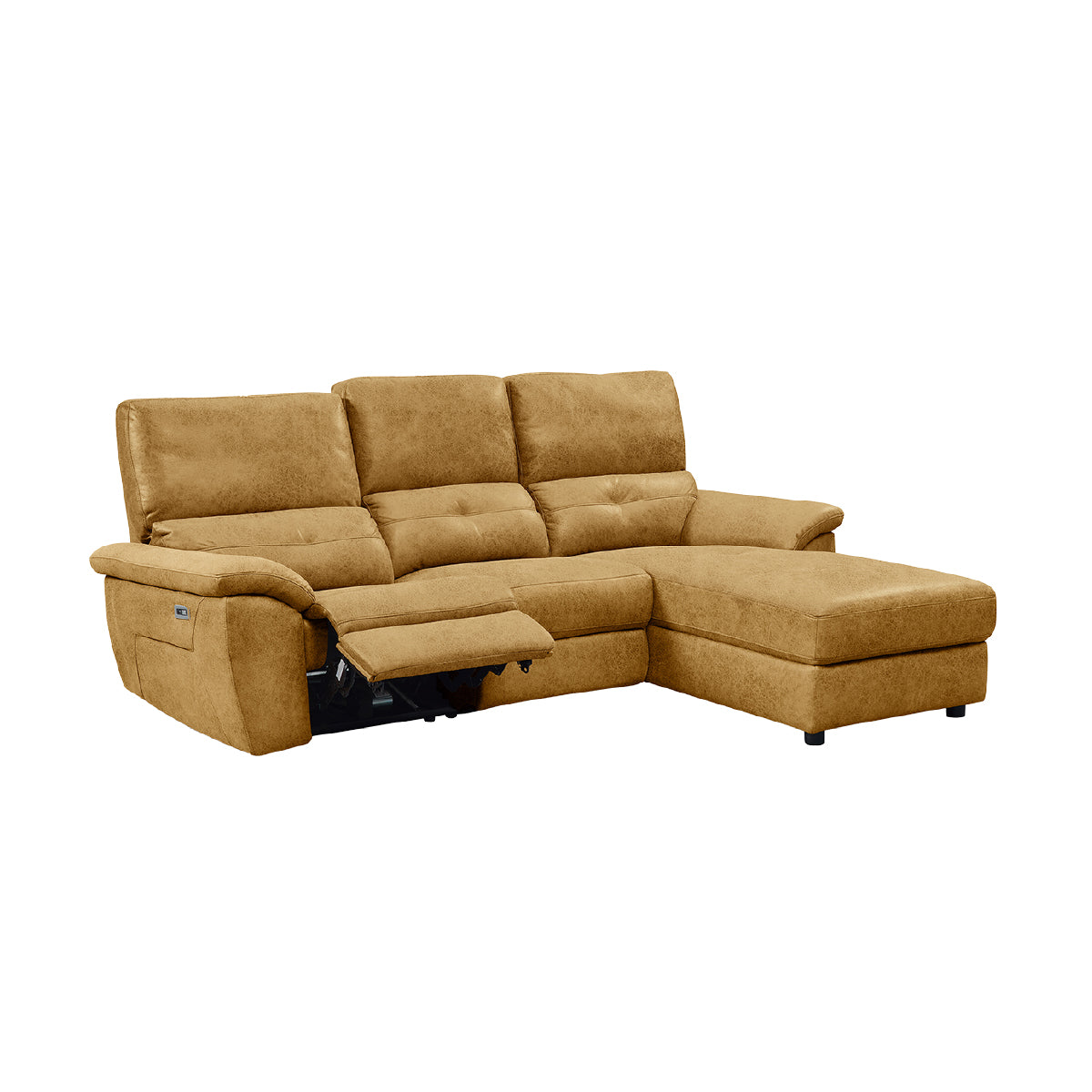 【超美品】ドラゴ左電動カウチソファ幅242cmレザーテックスRELAXFORM ドラゴ 左電動カウチソファ 幅242cm ｜RELAX FORM®（リラックス