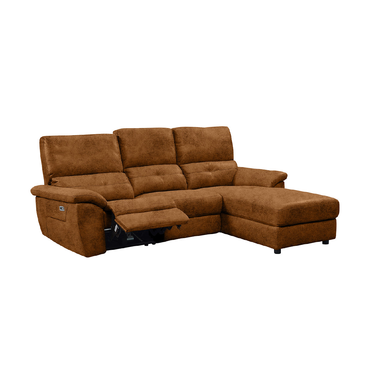 【超美品】ドラゴ左電動カウチソファ幅242cmレザーテックスRELAXFORM ドラゴ 左電動カウチソファ 幅242cm ｜RELAX FORM®（リラックス