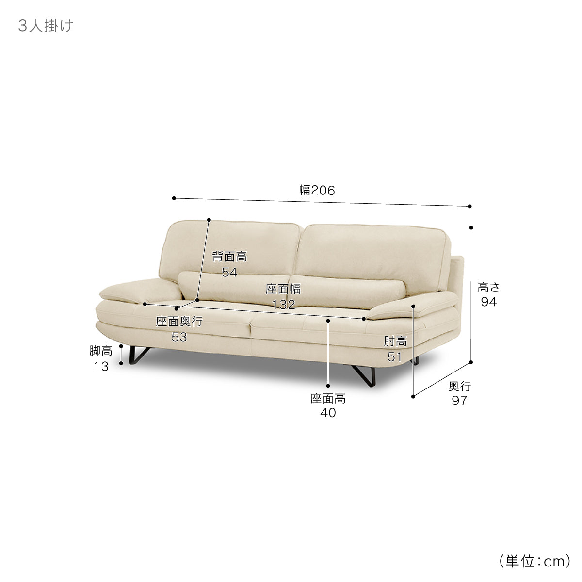 イタリア／RIO FURNITURE(リオファニチャー)☆３人掛ソファー 張替済 イタリア／RIO FURNITURE(リオファニチャー)☆3人掛ソファー 張替済