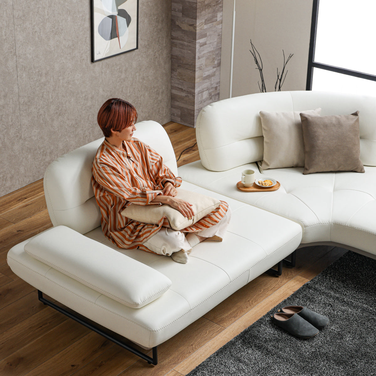 ラルス 左カウチソファ 幅266cm ｜RELAX FORM®（リラックスフォーム